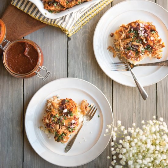 BBQ CHICKEN POTATO CASSEROLE