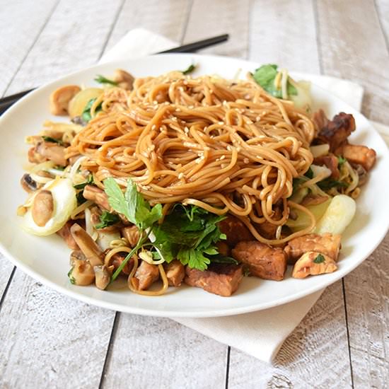 Sesame Tempeh Soba Noodles