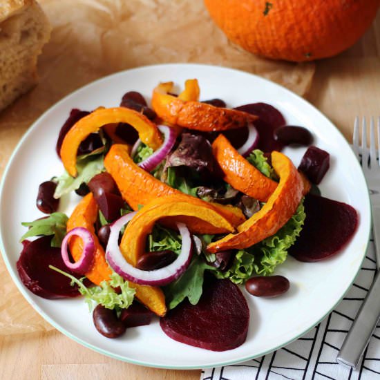 Pumpkin Salad with Beetroot