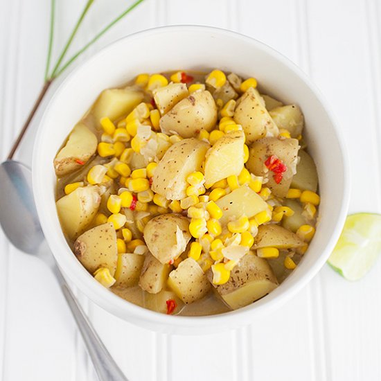 Thai-style Potato and Corn Chowder