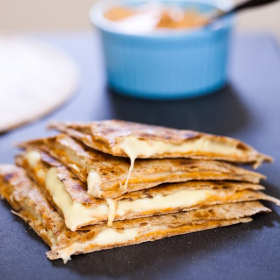 20 Minute Cashew Cheese Quesadillas