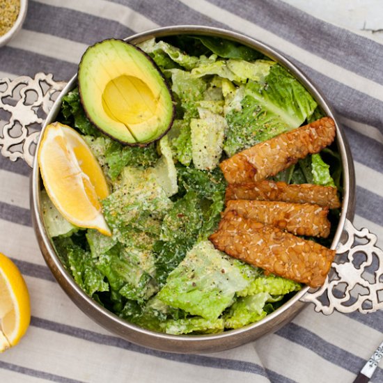 Vegan Caesar with Hemp Parmesan