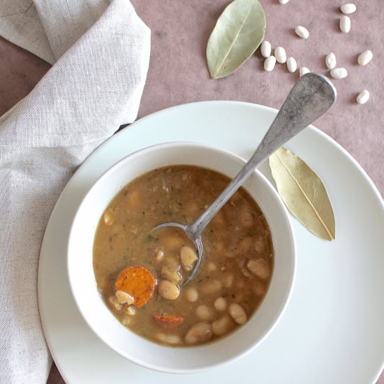 Fabada Spanish white bean soup