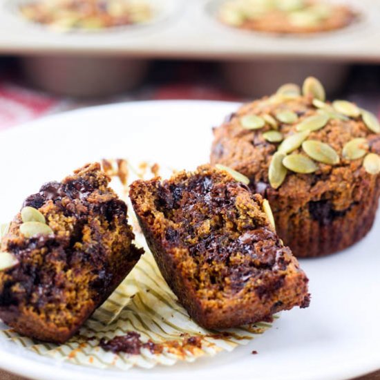 Chocolate Chip Pumpkin Muffins