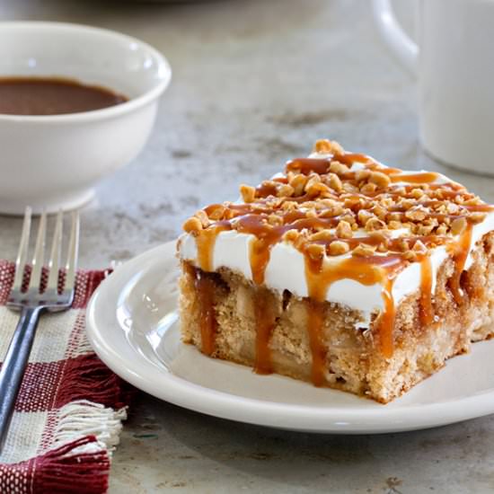 Caramel Apple Poke Cake