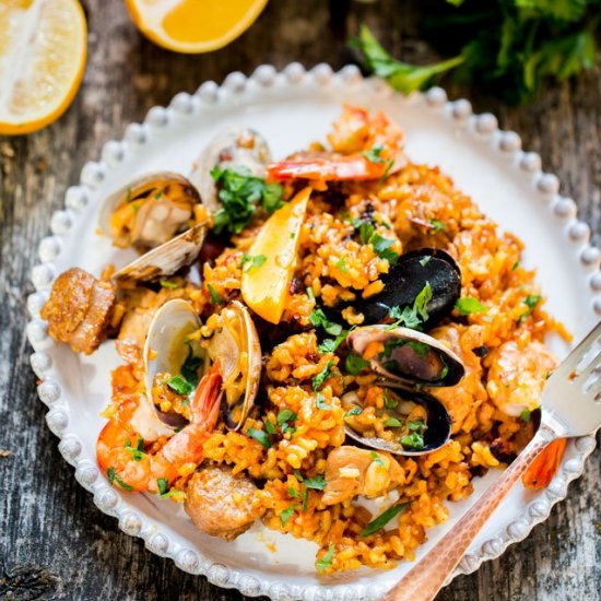 Chicken and Seafood Paella