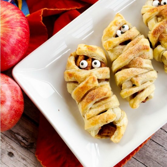 Halloween Mummy Apple Crypts