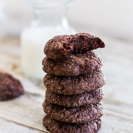 Fudgy Flourless Chocolate Cookies