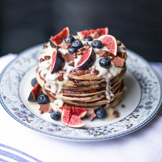 Choc Chip Greek Yogurt Pancakes