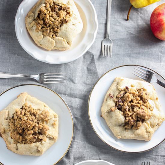 Apple & Pear Galettes with Streusel