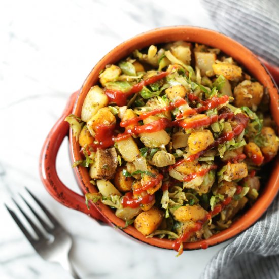 Fall Brussels Sprouts Hash