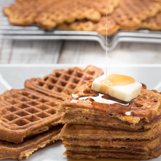 Pumpkin Spelt Waffles