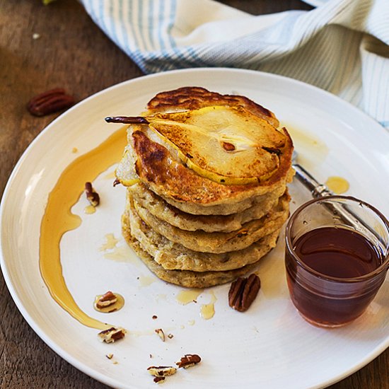 Pear, Pecan & Ginger Pancakes