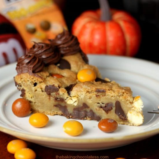 Boo-tterscotch M&M Cookie Cake