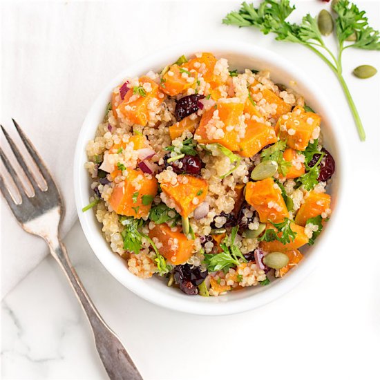 Roasted Sweet Potato Quinoa Salad