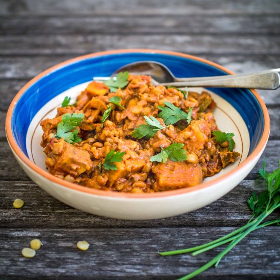 Cajun Sweet potato & Split pea Stew