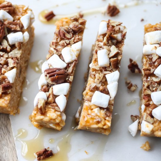 Pecan + Pumpkin Rice Crispy Treats