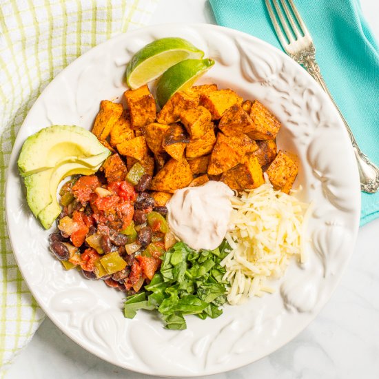 Taco-flavored vegetarian power bowl