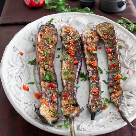 Super Easy Grilled Asian Eggplant