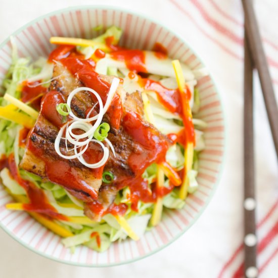 Miso Pork Belly Rice Bowl