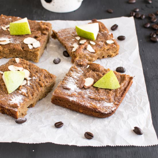 Caramelized Pear Coffee Brownies