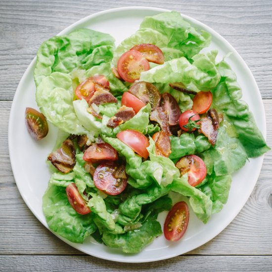 Garden Salad with Bacon Vinaigrette