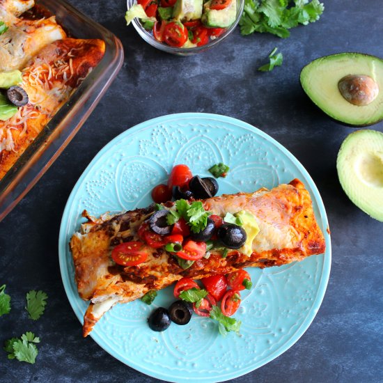 Chicken & Black Bean Enchiladas