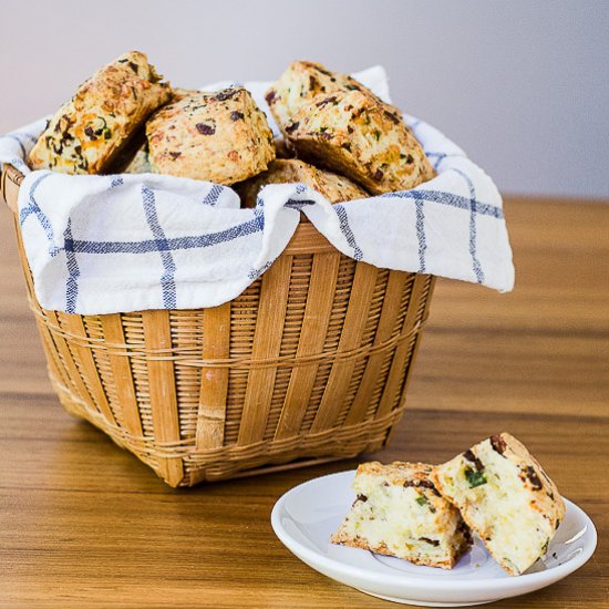 Bacon, Cheddar, and Spring Onion Scones