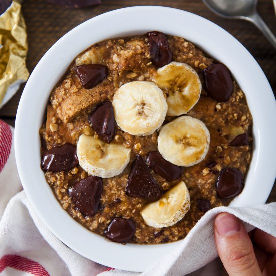 Banana Bread Pudding Oatmeal