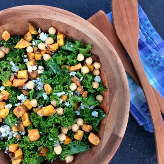 Roasted Sweet Potato Kale Salad