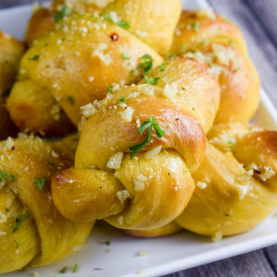 Pumpkin Garlic Knots