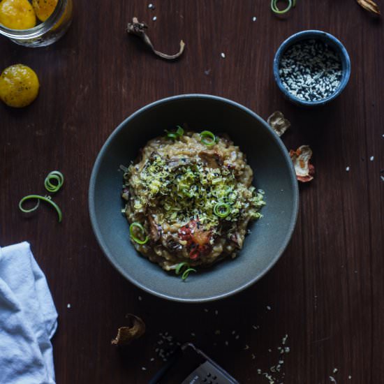 Wild Mushroom Miso Risotto