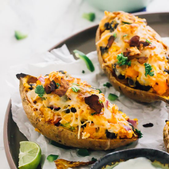 Loaded Sweet Potato Skins