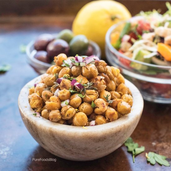 Mediterranean Roasted Chickpeas