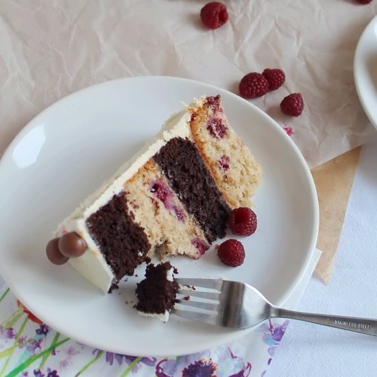 Raspberry Chocolate Layer Cake