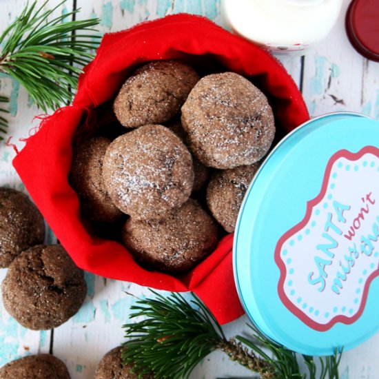 Mochaccino Crinkle Cookies