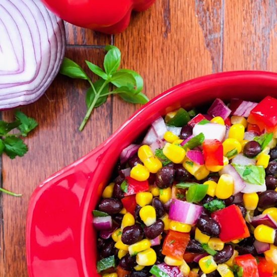 Black Bean, Corn, and Pepper Salad