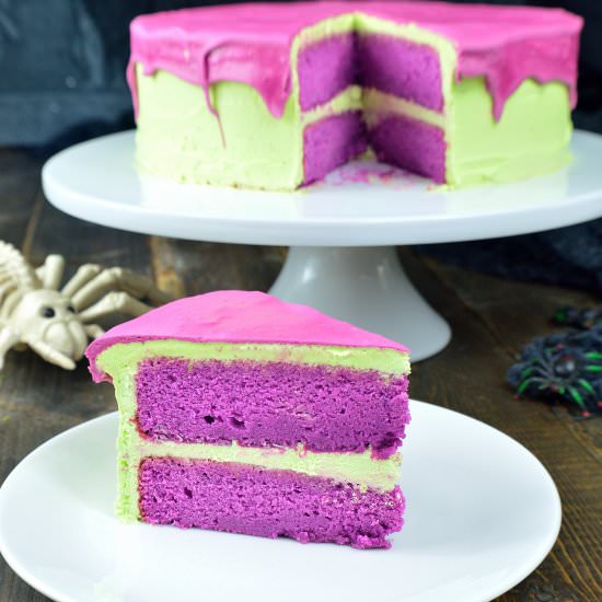 Spooky Blackberry & Lime Cake