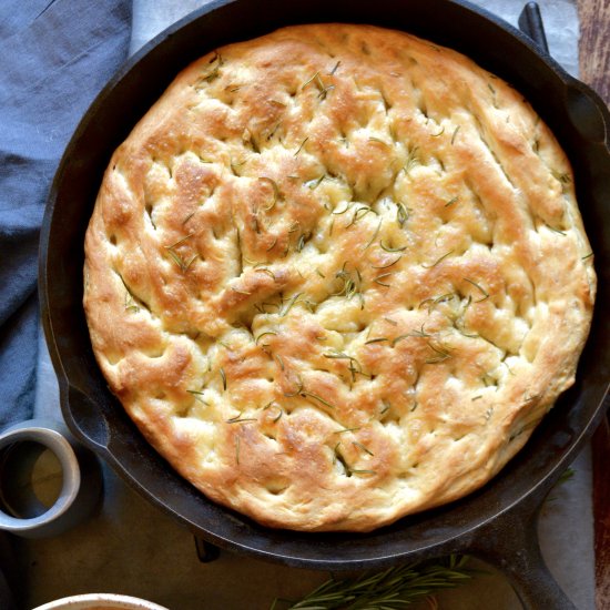 Cast Iron Rosemary Focaccia