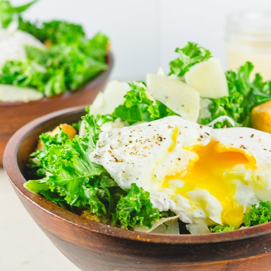 Caesar Salad with Poached Egg