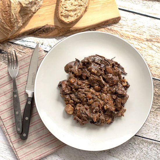 Slow-cooked beef stew