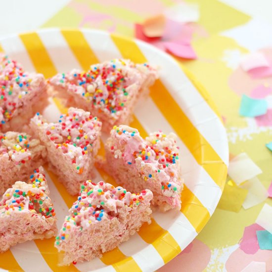 Fairy Bread Rice Krispy Treats