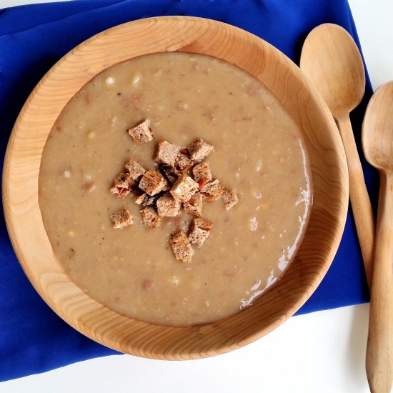 mashed bean & potato soup