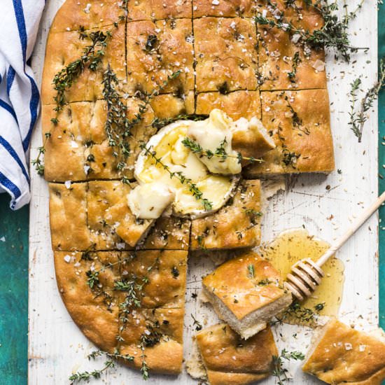 Baked Camembert Focaccia