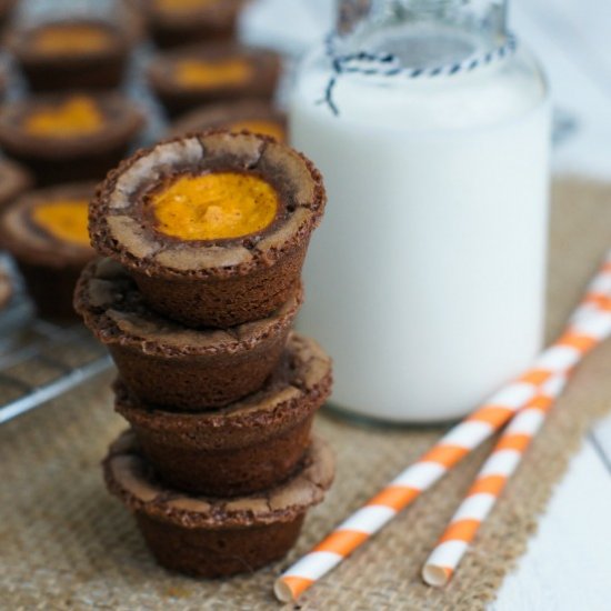 Pumpkin Cheesecake Brownie Bites