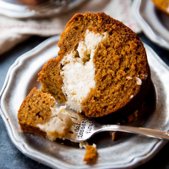 Pumpkin Cream Cheese Bundt Cake