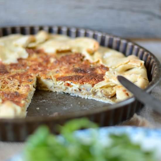 Mushroom Pie with Old Cheddar