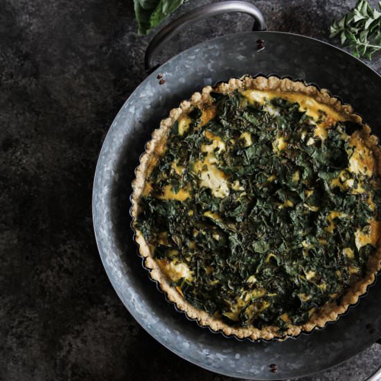 Butternut Squash and Kale Quiche