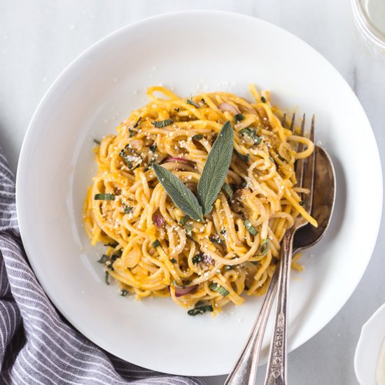 Pumpkin Creme Fraiche Pasta