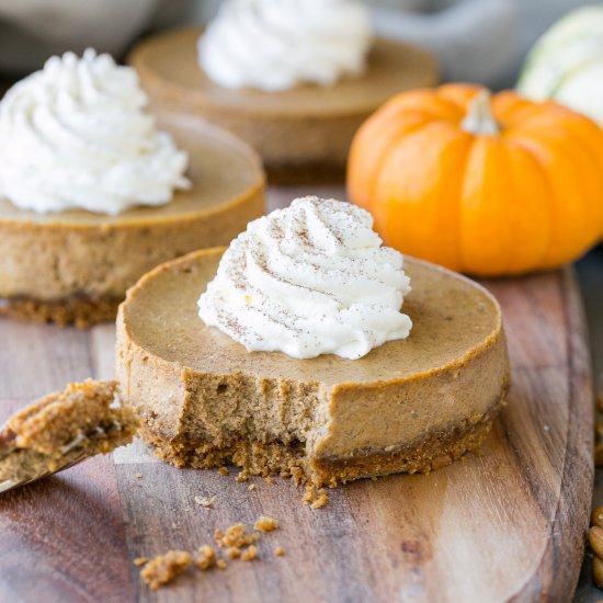 Mini Pumpkin Cheesecakes